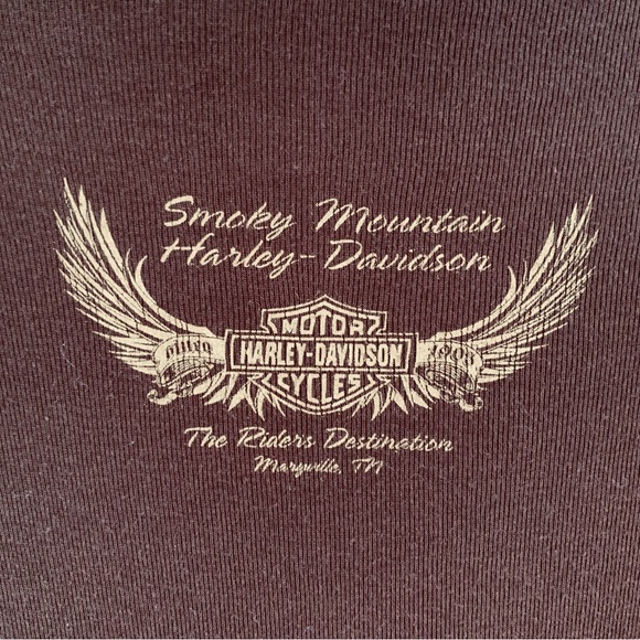 Harley Davidson Long Sleeved Women’s Tee Shirt Size Large Smoky Mountain TN - Picture 4 of 9